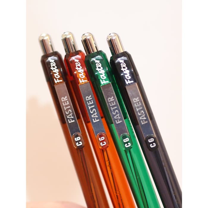

Ballpoint Faster C6 faster klik / extra fine ballpoint Tip point 0.7mm / faster tutup hitam /