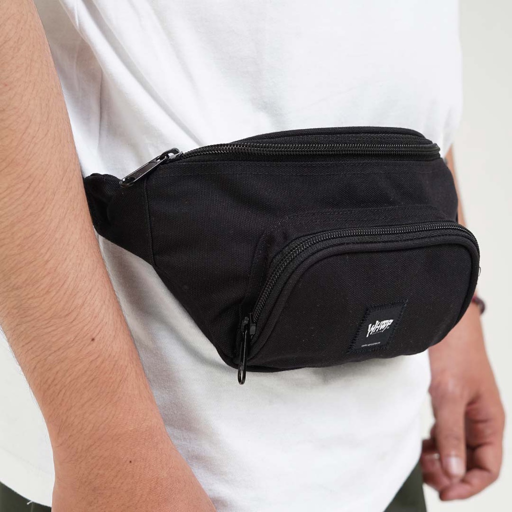 Whoopculture &quot;Ringkless&quot; Black Canvas Waistbag