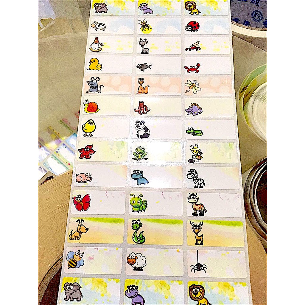 

Label Nama Anti Air Sticker Waterproof Zoo