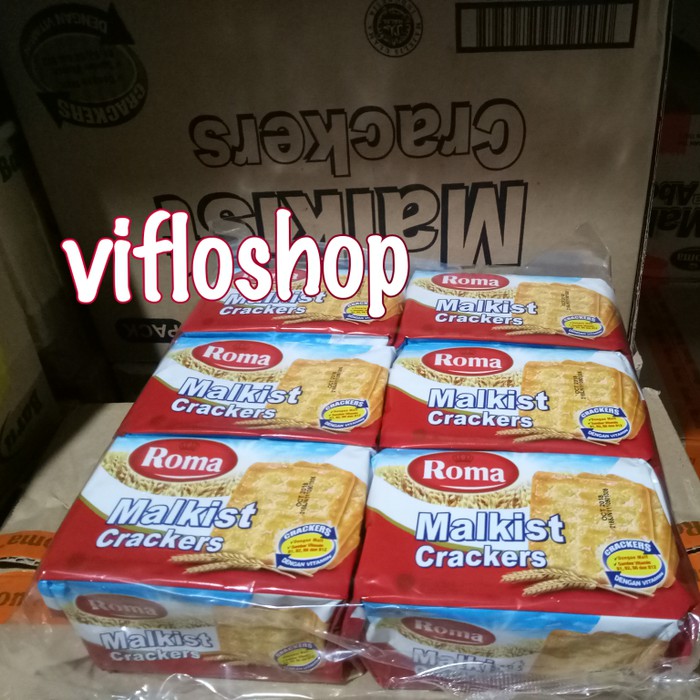 

KARDUSAN & ECERAN BISKUIT ROMA MALKIST CRACKERS MANIS (MERAH) 135 GR