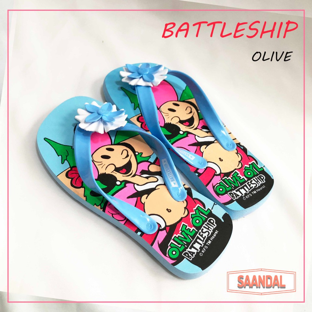 Sandal Jepit Anak Perempuan Warna Battleship Olive Oyl (Bisa Eceran)