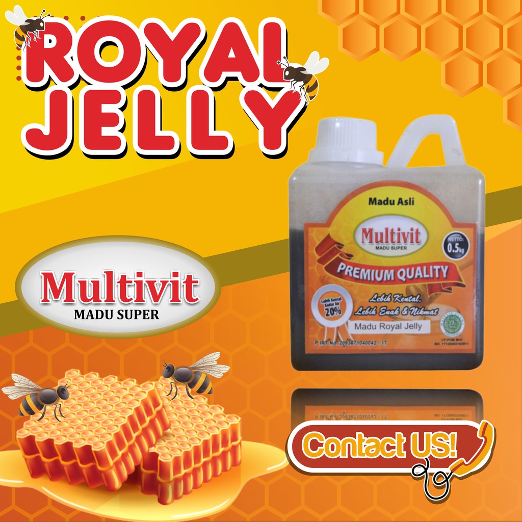

MADU MULTIVIT ROYAL JELLY 500gr | MADU ASLI 100%