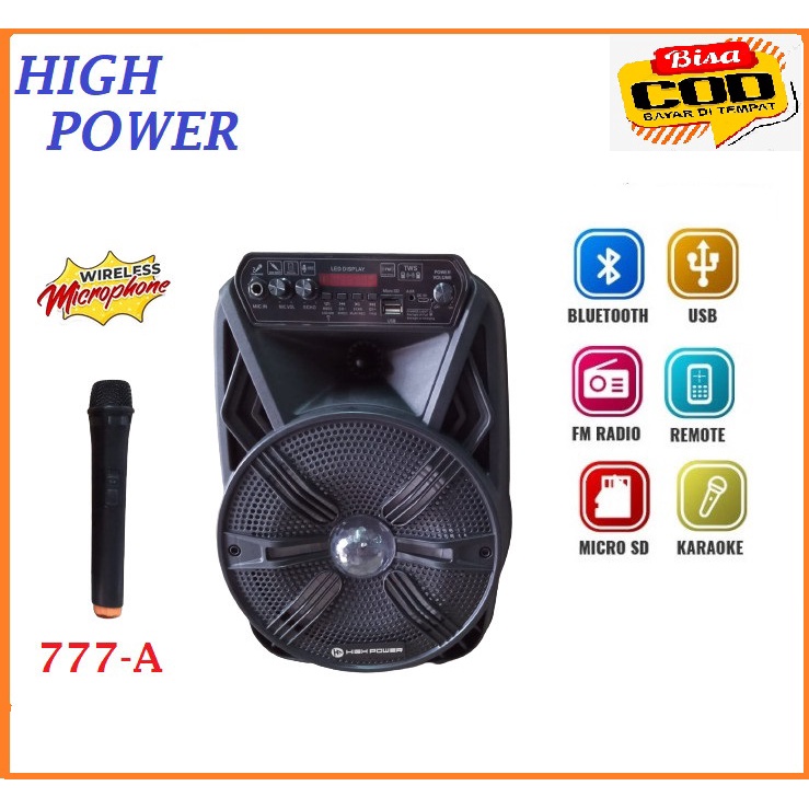 Speaker Portable High Power Speaker Bluetooth Free 1 Mic Wireless