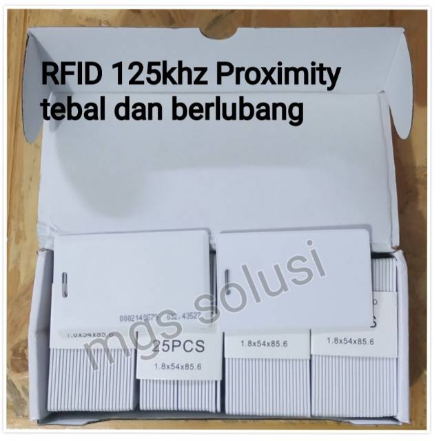 Kartu RFID berlubang 125khz Proximity Parkir Absen Berlobang Tebal