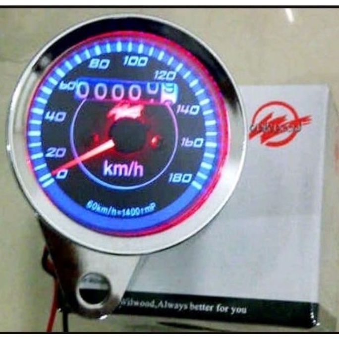 Kilometer/RPM Motor Universal Model Bulat Chrome