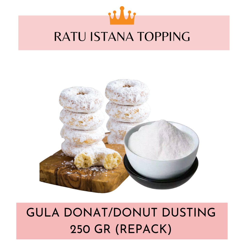 

GULA TABUR DONAT - GULA DONAT - GULA DINGIN - GULA PUTRI SALJU - ICING SUGAR DONUT DUSTING (250 GR)
