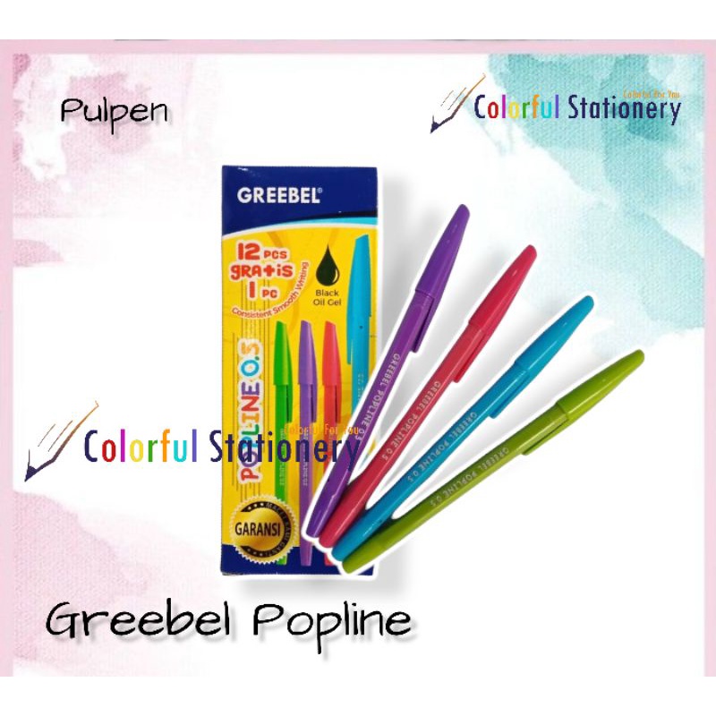 

Pulpen / Ballpoint Greebel Popline (12 Pcs)