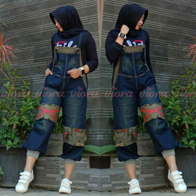 NEO Jumpsuit wanita Jumpsuit jeans terbaru Jumpsuit jeans Overall jeans wanita Baju monyet overal wa