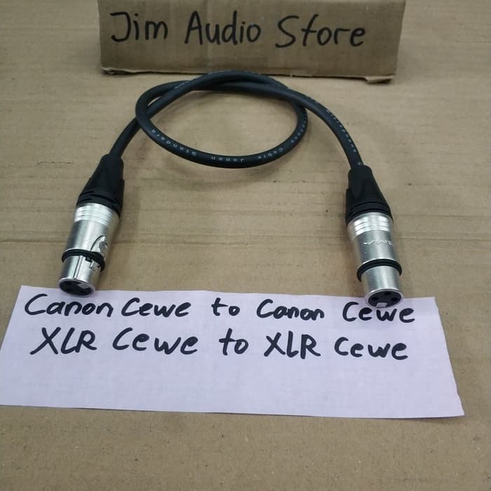 Kabel Mic canare 50 cm XLR cewe to XLR cewe / Canon cewe to Canon cewe