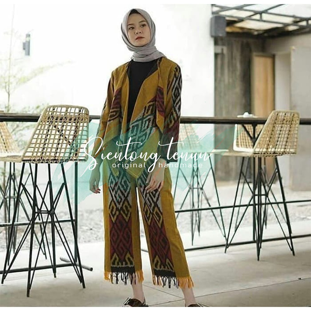 Free Gelang Setelan Tenun Etnik Outer Tenun Celana Kulot Free Gelang Setelan Tenun Etnik Outer Tenun Celana Kulot