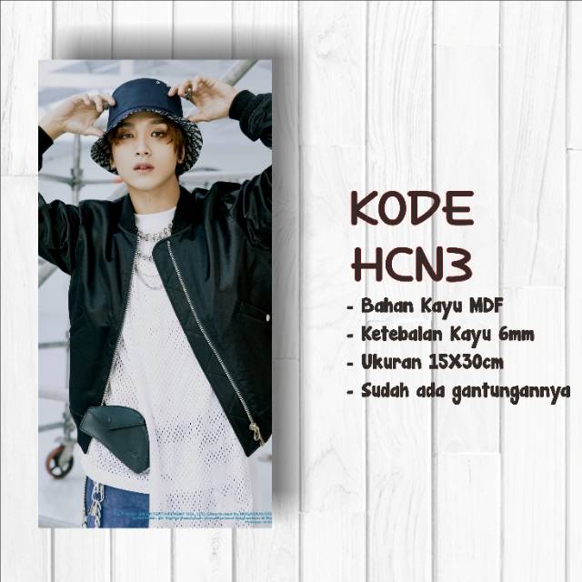 Walldecor NCT Dream Reload Haechan Ukuran 15x30cm Wall Decor Poster Kayu Hiasan Dinding KPOP Korea G