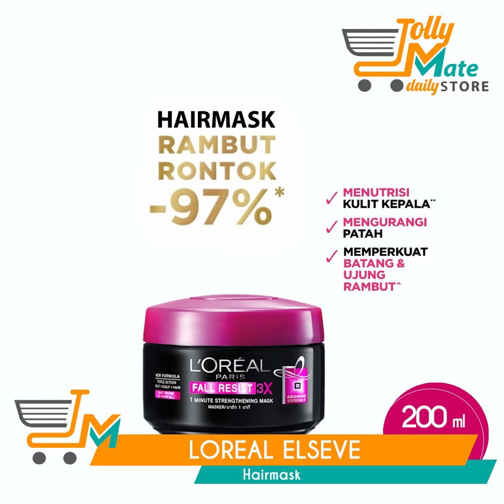Jual Loreal Hair Mask Fall Resist 3X 200 ml Shopee Indonesia