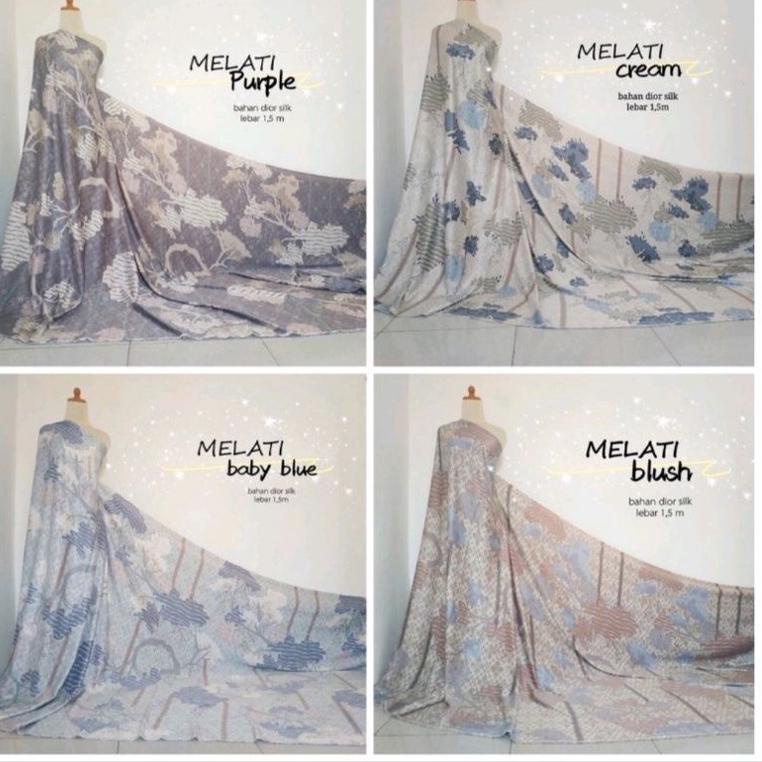 "Kbm31au22в" Kain Meteran Bahan Diyor Silk Motif Melati Series looklike Wearingkalmby