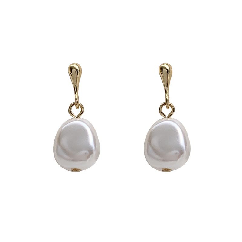 Anting Tusuk Gantung Temperament Bahan Sterling Silver 925 Hias Mutiara Gaya Koreaelegan Untuk Wanita H704