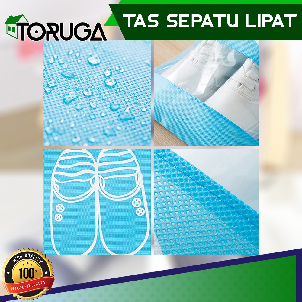 TAS KANTONG LIPAT SEPATU SANDAL SENDAL - TRAVEL SHOES PORTABLE BAG