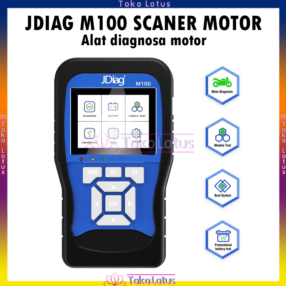 [COD] JDiag m100 Scanner injeksi Scaner Motor Injeksi,OBD2 Diagnosis Kesalahan, DTC, ABS  Motor HONDA YAMAHA &amp; OBD2 diagnosis tool jdiag m100