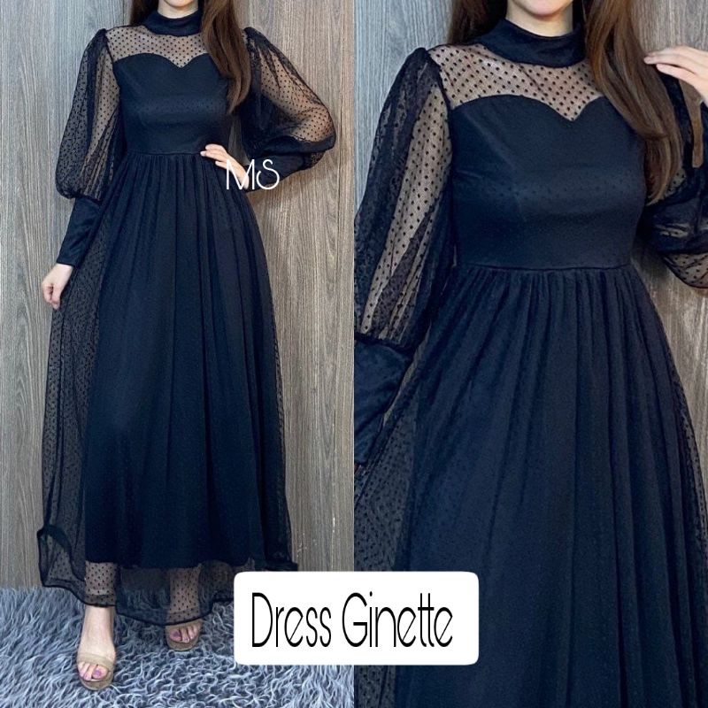 DRESS FASHION GINETTE, TILE FURING, DRESS MAXY, 2 UKURAN