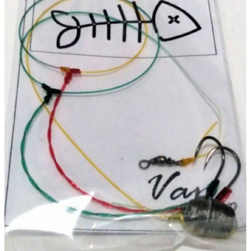 Rangkaian pancing dasaran double leader