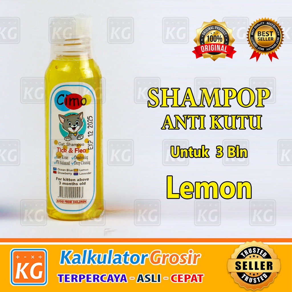 Shampo Anti Kutu Kucing Untuk Kitten Cimo Tick &amp; Flea Cat Shampoo For Kitten 100ml Sembuh Total Tanpa Obat