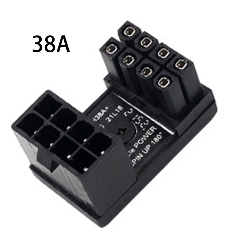 Btsg Atx8/6Pin Female to 8/6Pin Male Adapter Siku 180derajat Converter Untuk Desktop