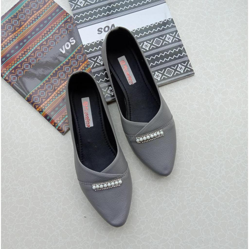 Sepatu Balet KINARA FLATSHOES cantik variasi mutiara elegant - FF05 MUTE 9