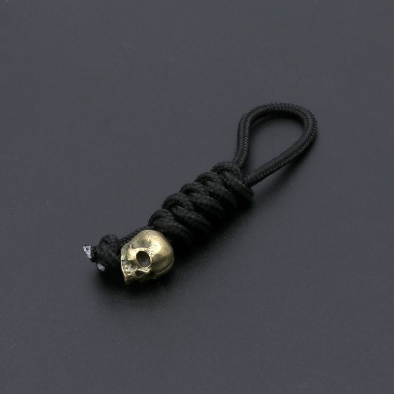 SIY  Skeleton Skull Pendant Woven Rope Umbrella Mountaineer Survival Key Chain Unisex