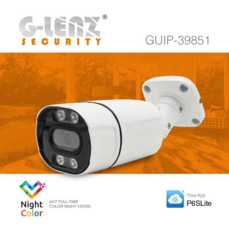 GLENZ CCTV OUTDOOR NIGHT COLOR TECH - CAMERA GUIP 39851 IPCAMERA 5MP