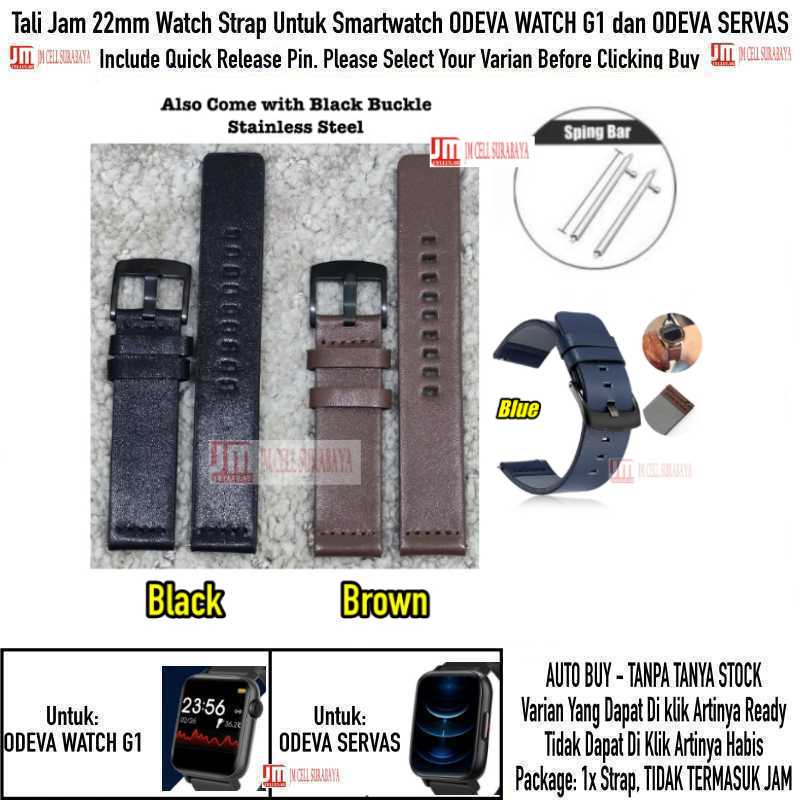 Tali Jam 22mm Watch Strap Odeva Watch G1 / Servas - Modern Leather Kulit