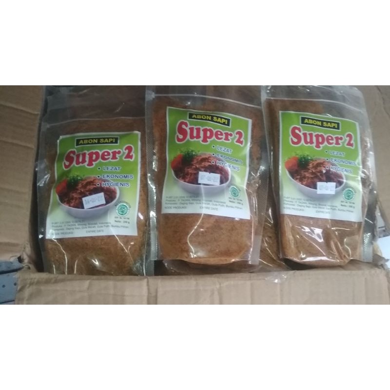 

abon super 2 kemasan 1/4 kg