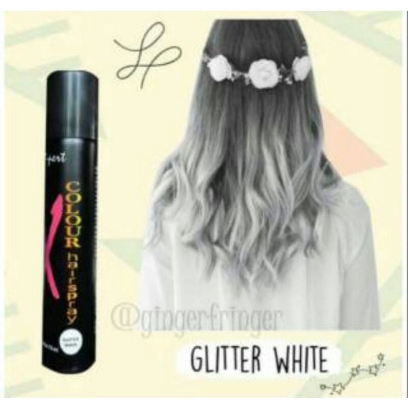 Jual Gliter White Pewarna Rambut X Pert Hairspray Warna Non