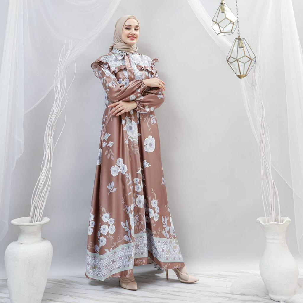 Dress Gamis Rossa Baju Wanita Resleting Depan Busui Pakaian Wanita Dress Wanita