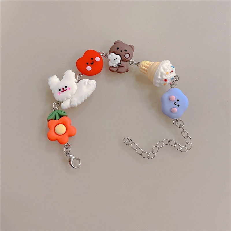 Cute Cartoon Bracelet Flower Bear Bee Bunny Stitching Bracelet