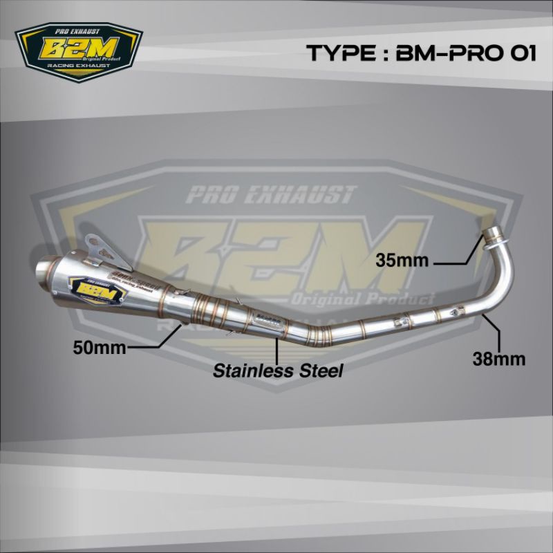 KNALPOT BEBEK 115cc/130cc ORIGINAL B2M RACING EXHAUST