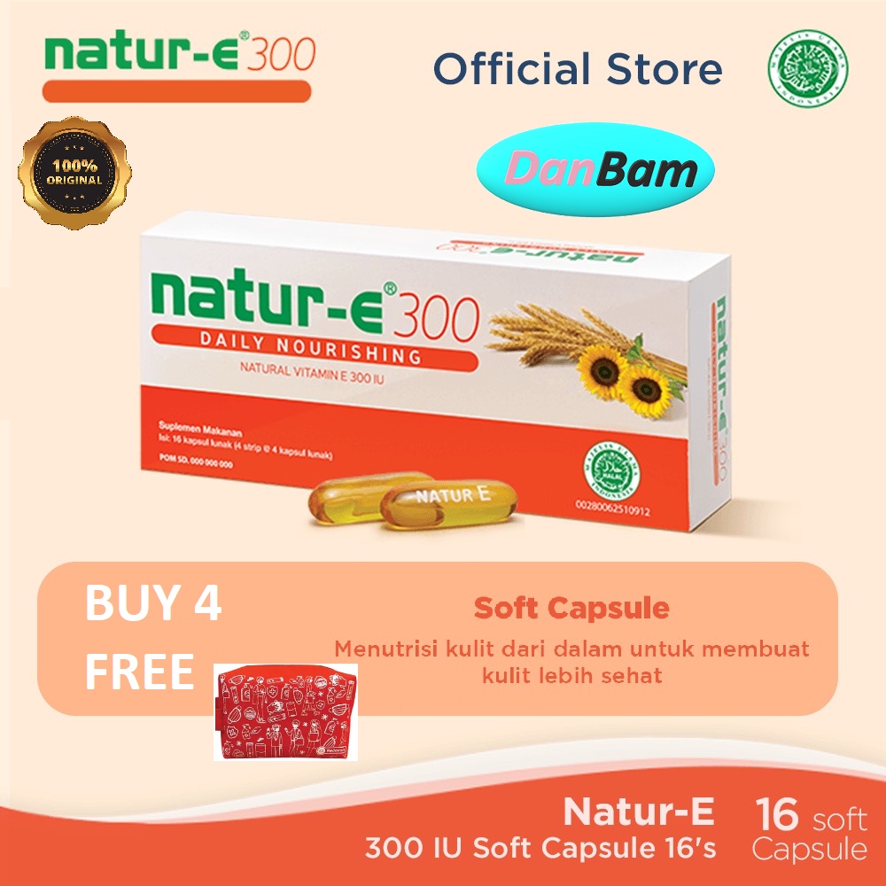 Natur-e 100 &amp; 300 IU Soft Nourishing Advanced White capsule 16's (DANUR16S)