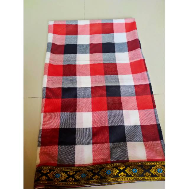 Saput kotak kotak/kain bali asli