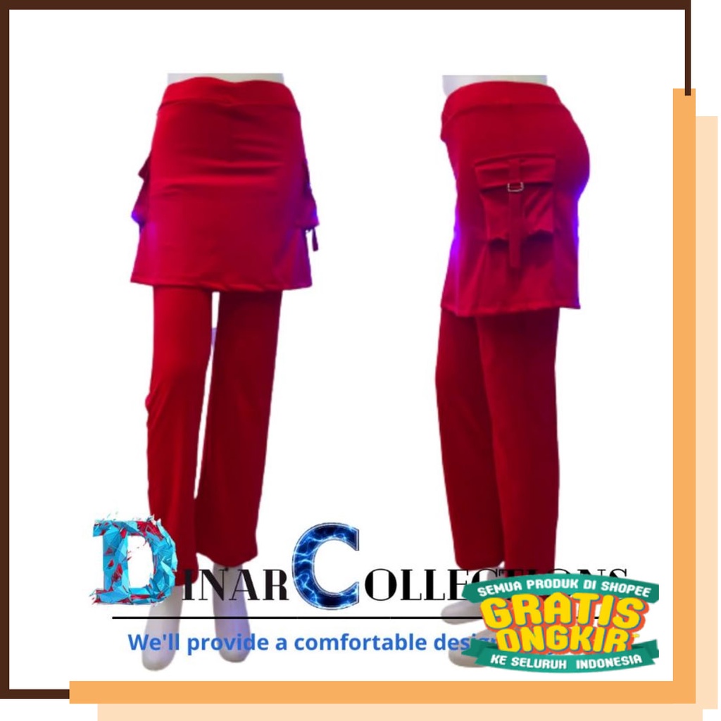 Warna Hitam Biru abu Grey MUda Gelap Pink Hijau Oren Merah / Celana Senam Rok Kantong Olahraga Murah