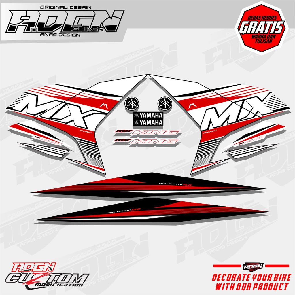 striping mx king 2021 custom motif standart