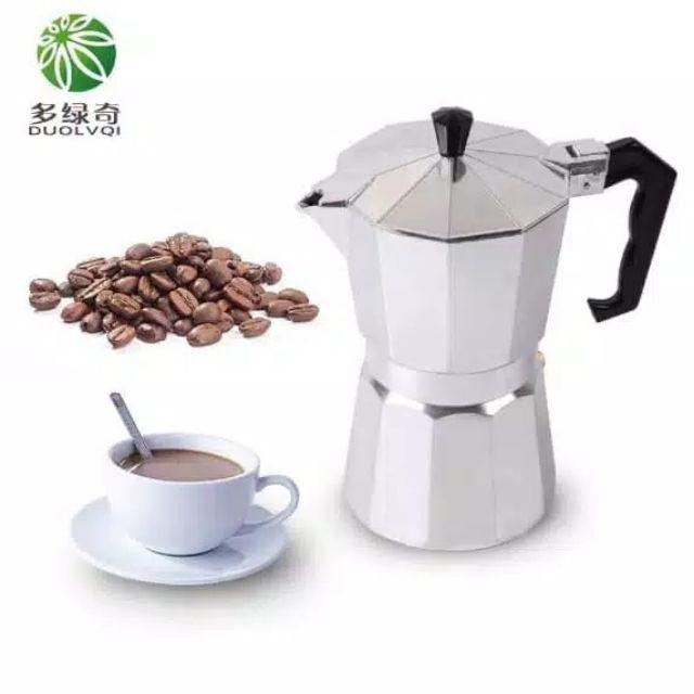 Teko Kopi Alumunium Moka Pot Aluminium 150ml Cp0150al