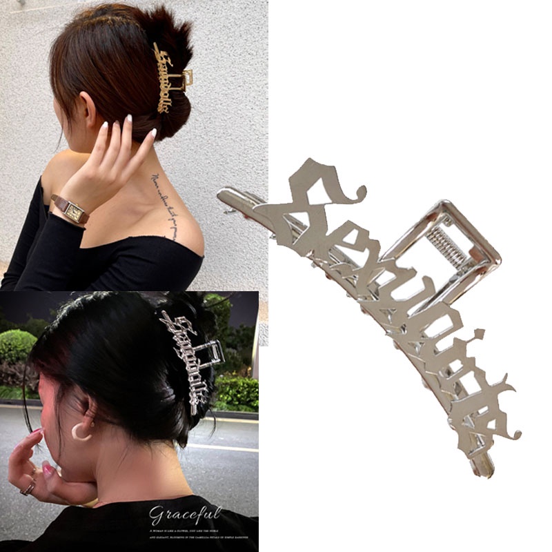 (Ready Stock) Gothic Metal BIG Size 3D Metallic Hairpin Hair Clips for Women