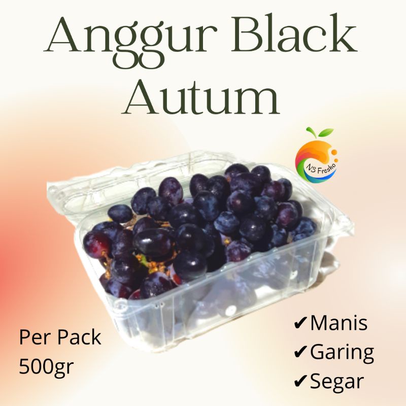

Anggur Hitam Autum Segar 500gr