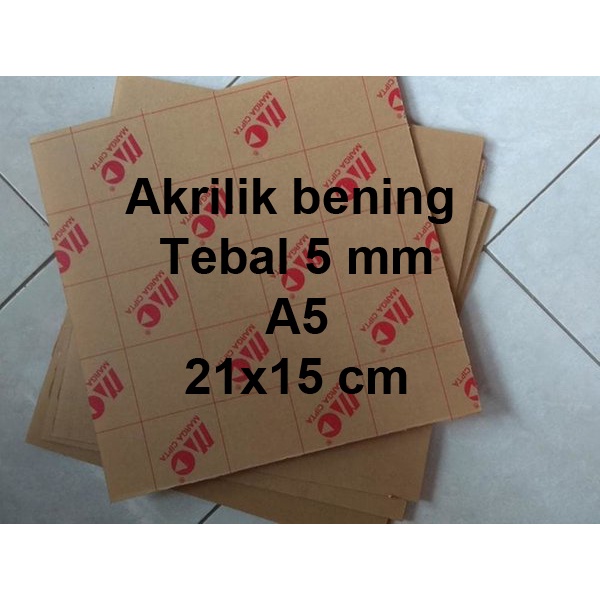 

Akrilik Lembaran Bening A5 5mm
