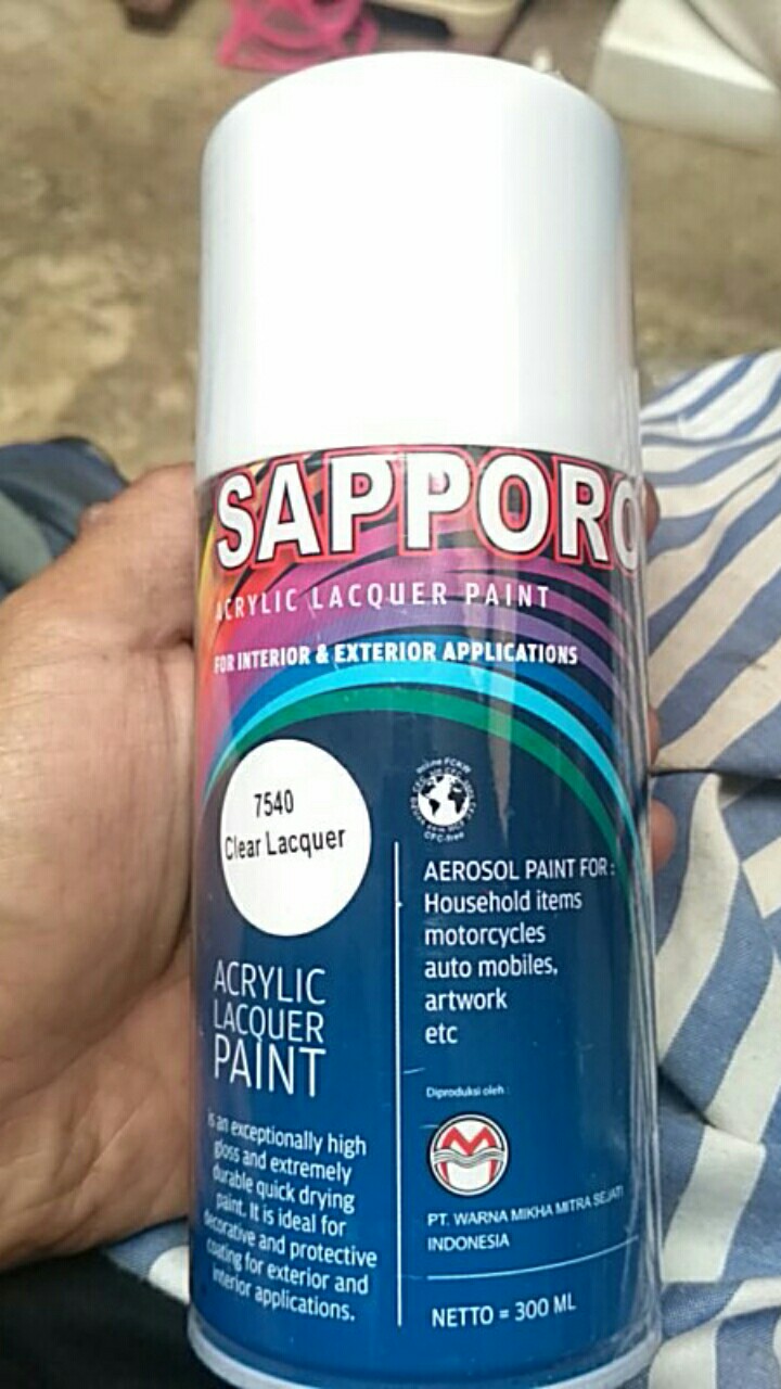 Cat Semprot Clear Lacquer 7540 Bening Sapporo Spray Pylox Pilox 300 Ml