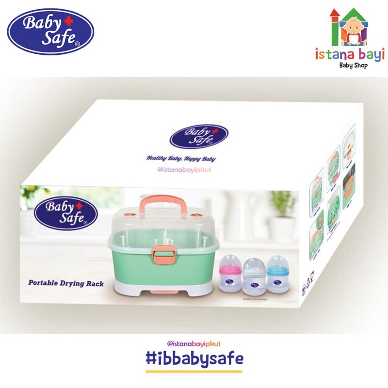 Baby Safe Rak Botol Susu - Baby safe DR006 Portable Drying Rack Rak Pengering Botol Susu Bayi