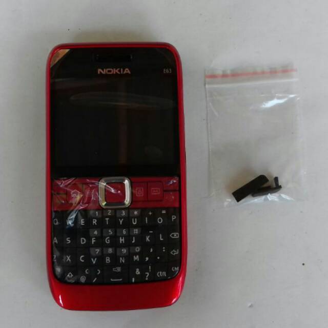 Casing fullset nokia e63 merah o.c