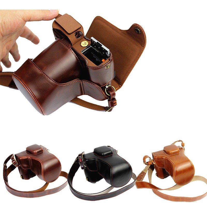 mirrorless New Luxury PU Leather Camera Bag For Fujifilm X-T1 XT1 lens Camera Case Leather With