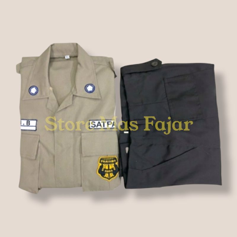 PDL SATPAM BARU/STELAN SATPAM COKELAT/SERAGAM SATPAM/BAJU SATPAM