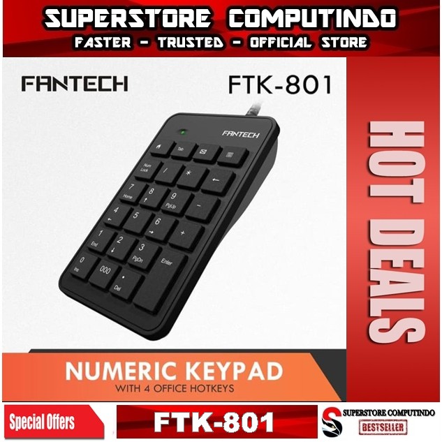 FANTECH FTK-801 FTK801 Numeric Keypad- Keyboard Angka