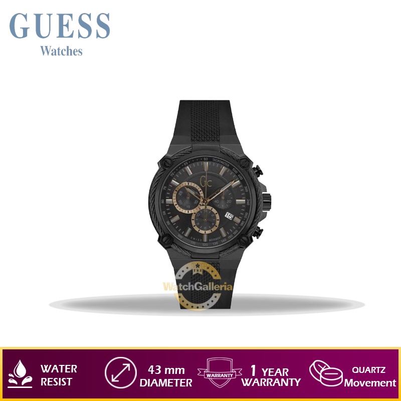 Jam Tangan Pria GUESS GC Y24008G2 Rubber Original