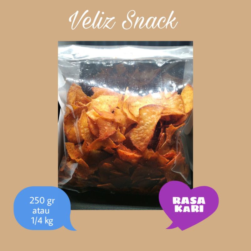 

Keripik Singkong Veli Snack Rasa Kari 250 gr