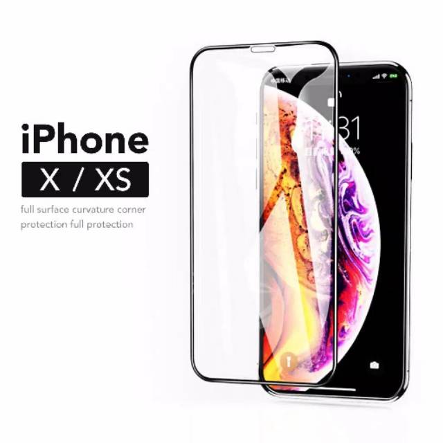 Tempered glass full cover 9D IPHONE X, XR, XS, XS MAX, curved glass / tg full layar